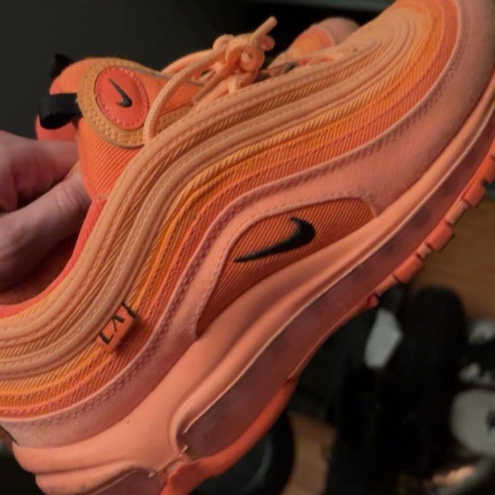 Nike Men's Orange and Pink Trainers